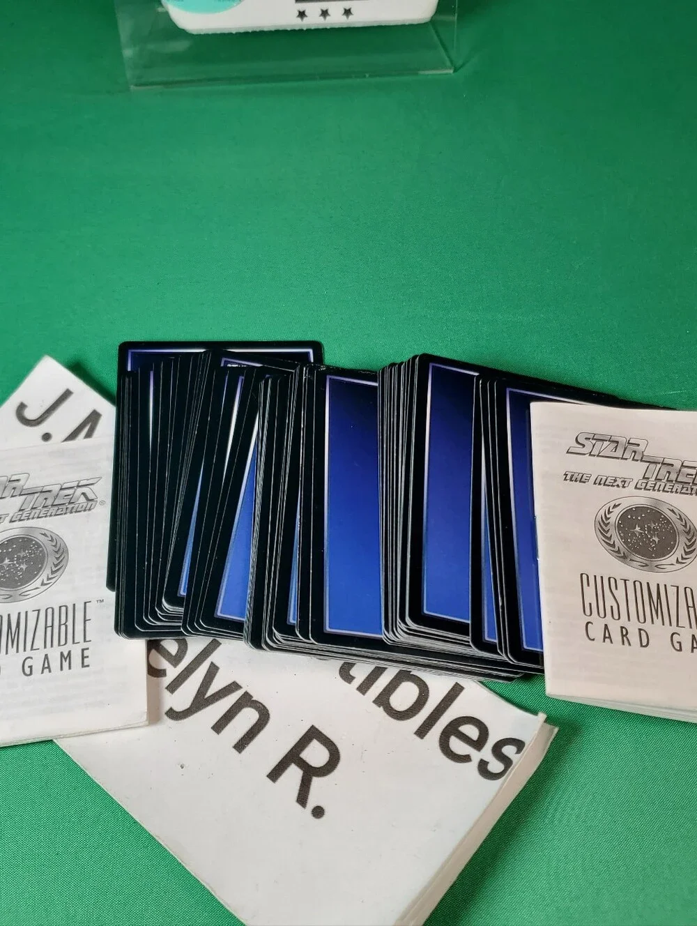 1996 Star Trek TNG CCG 40-Card Set + 2 Rule Books | Next Gen Decipher Doubles In